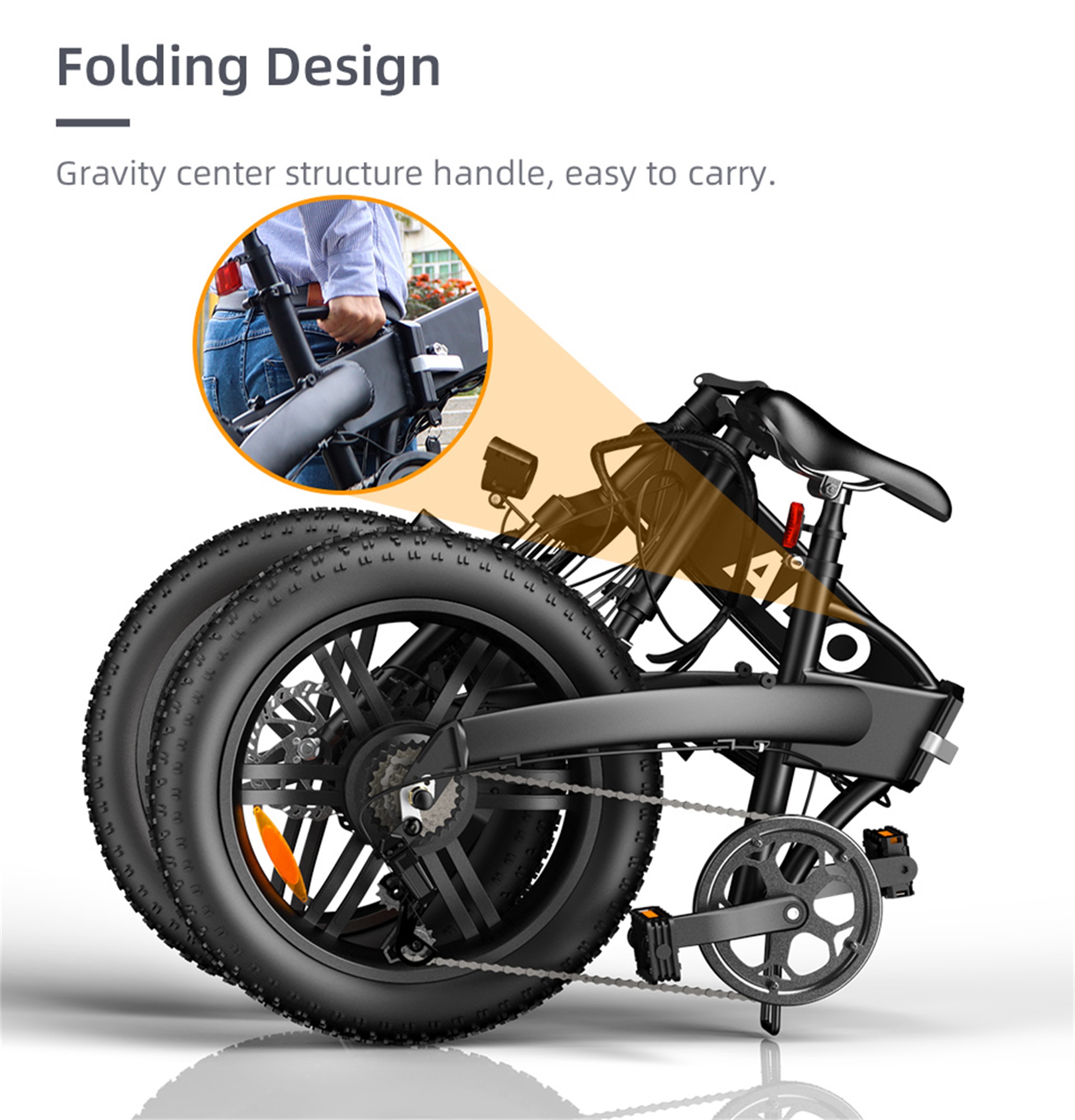 ADO A20f Folding Fat Tyre Electric Eco bikes